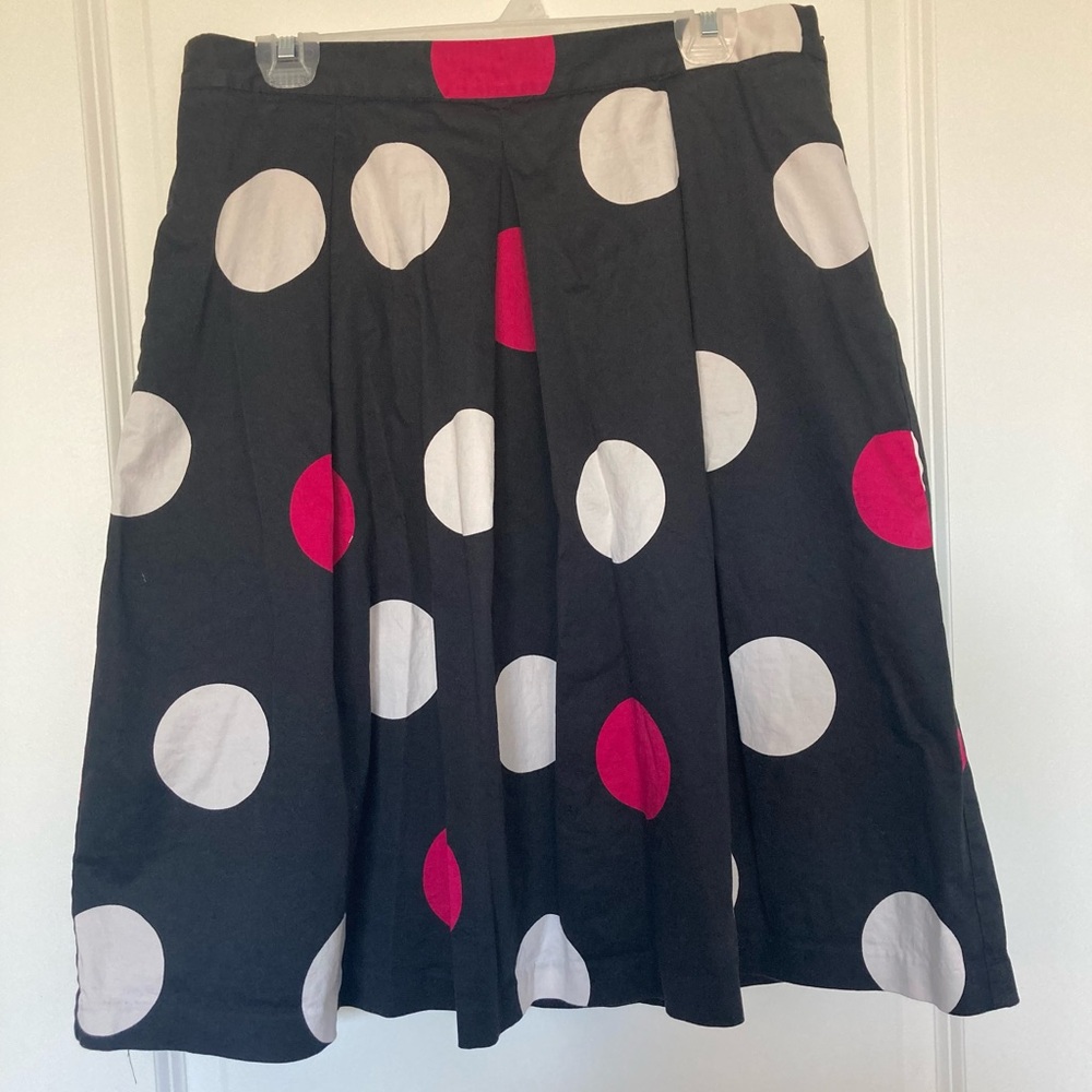 4/$25 Talbots Petites Pink White Dot A Line Skirt with Side Zip Women’s 14P